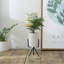 Abdulbaki Ceramic Cylindrical Free Standing Planter with Metal Stand-760680081-760680108