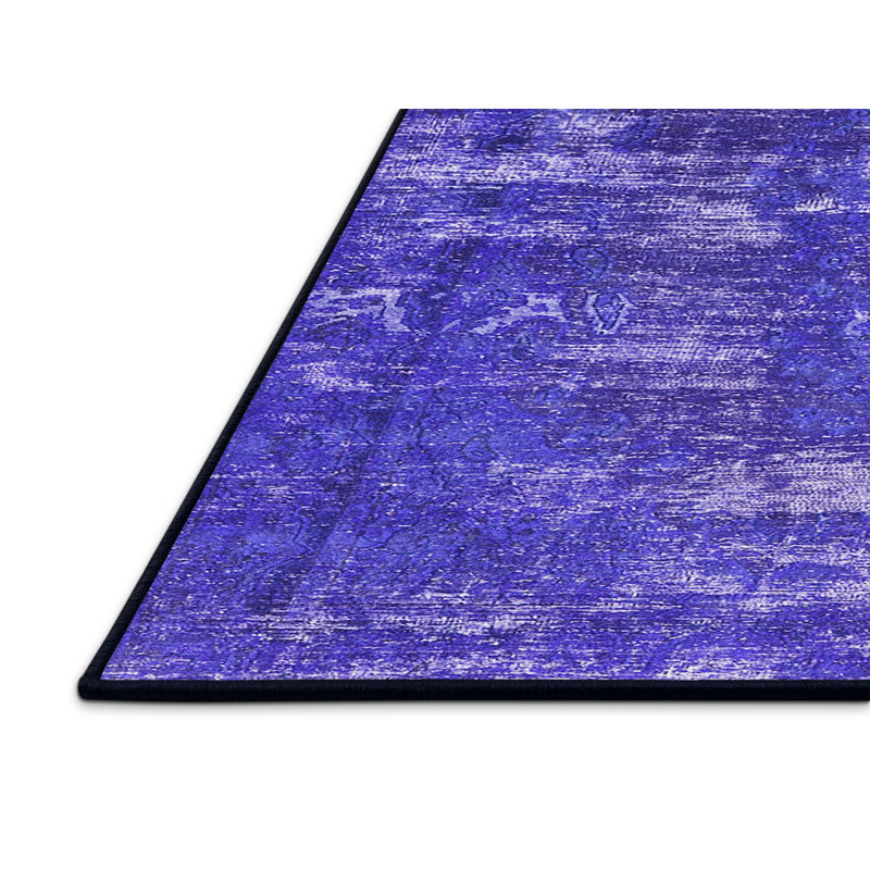 Tapis mauve abstrait, Tapis de couloir 2 pi x 5 pi