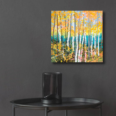 «Mystery Of Trees V» par Sharon Pitts, art mural en verre acrylique