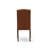 5 Piece Kitchen Table Set for 4 Includes a Round Dining Table with Pedestal and 4 Brown Faux Faux Leather Parson Dining Chairs, Mahogany