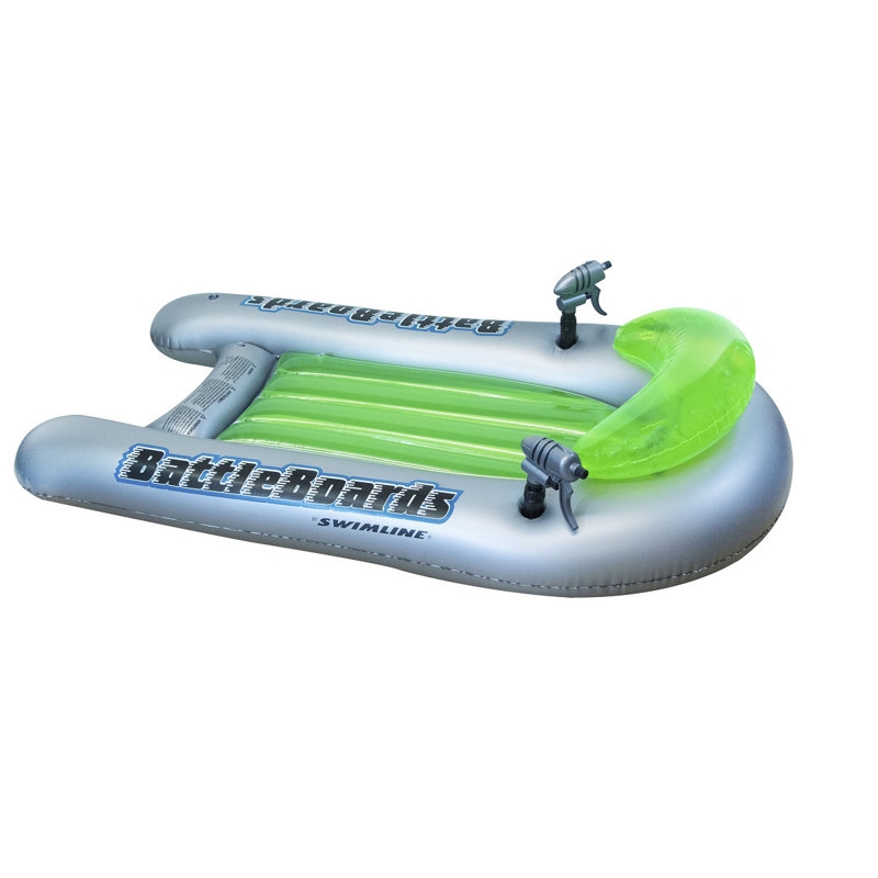 Ensemble de 2 gicleurs de piscine gonflables vert et bleu pour sports nautiques - 53 po