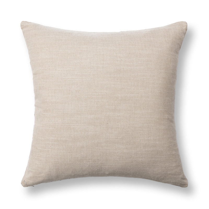 Bungalow Linen Floral Pillow Cover & Insert, Brown/Green Floral, Square 22"