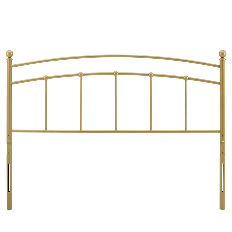 Abigail Metal Headboard, Queen, Gold