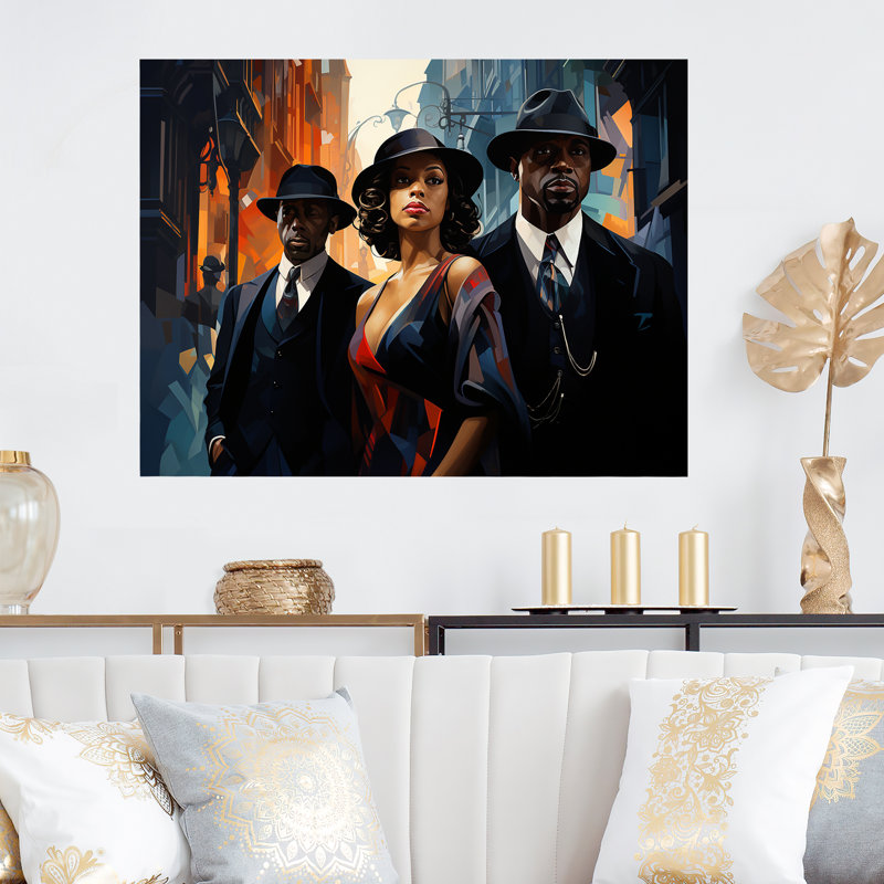 Mode afro-américaine à Harlem Renaissance - Harlem Renaissance, art mural en métal, H 24 po x l 32 po x P 1 po