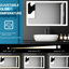 Miroir mural de salle de bain 36 po x 28 po, désembuage 5 minutes, 3 couleurs réglables, réflexion HD attrayante, intensité variable, excellent