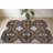 Hand-Knotted Midnight Blue & Brown Wool Area Rug 6' x 9' ft– Bold Southwestern Diamond Geometric Design