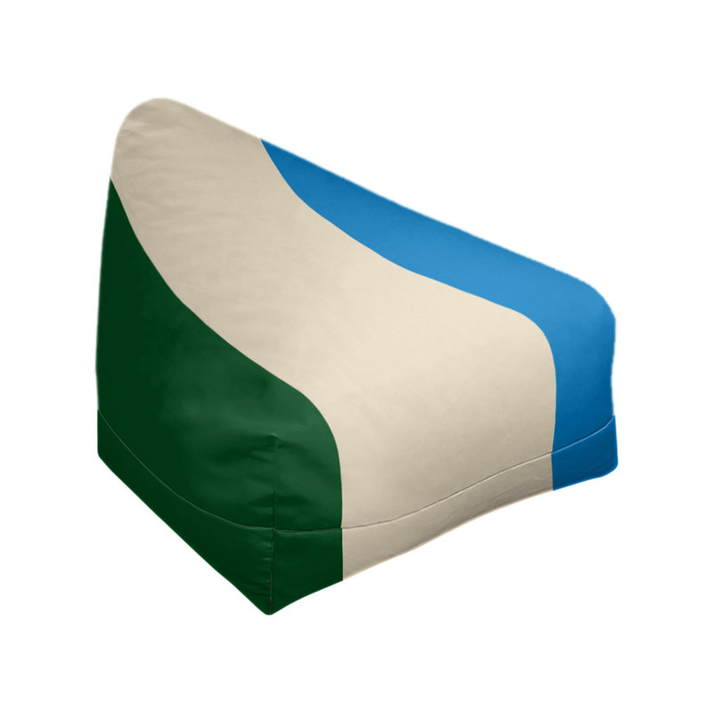 Fauteuil à billes Washington, 27 po x 27 po x 30 po, Vert de Good Land / crème de Cream City / bleu de