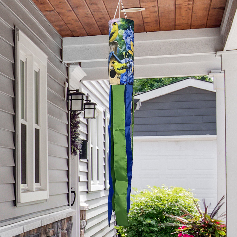 Goldfinches And Hydrangea Windsock
