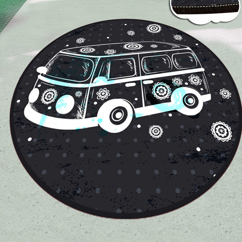 Luxurious 100% Polyester Round Carpet, 78.7 Inches Diameter | 4 mm Pile Height, 10 mm Total Thickness | Antibacterial, Non-Slip Underside, Machine Washable | Perfect for Living Room, Bedroom & Kids' Play Areas
