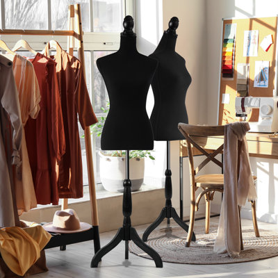 SereneLife Female Mannequin Dress Form with Adjustable Tripod Stand for Clothing Display