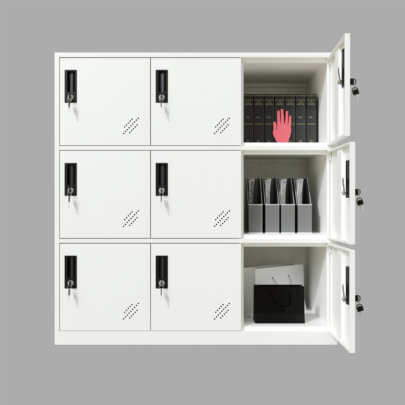 Armoire pour employé avec serrure à clé blanche, Blanc
