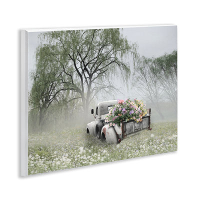 Overgrown Floral Truck Wall Plaque Art by Lori Deiter