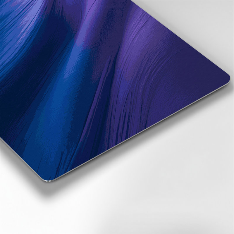 Abstrait couleur champ 10 bleu art mural en métal, H 20 po x l 24 po