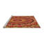 Tapis 100% orange à motif lavable à la machine 2989-67754076