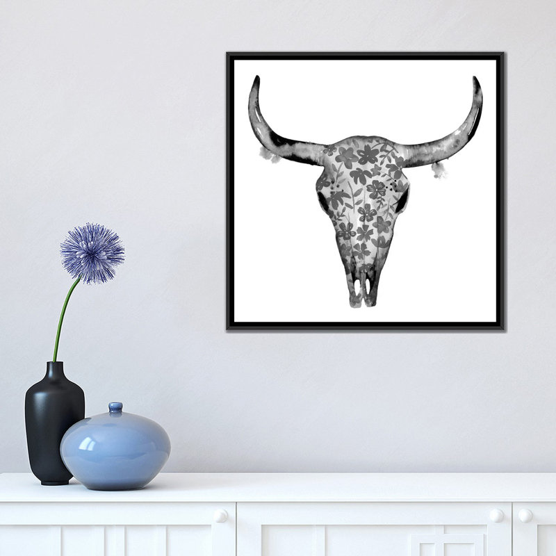 « botanic mount ii », reproduction d’impression sur toile, H 26 po x l 26 po x P 1,5 po, Toile avec cadre noir, Pas de tapis