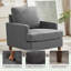 Fauteuil Clancy avec pieds en bois massif-129459920