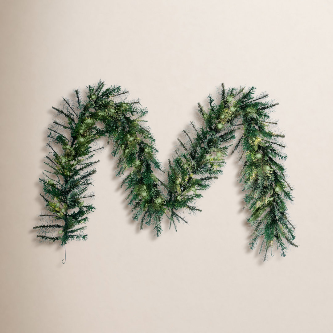 Pre-Lit Mixed Cashmere Pine Artificial Christmas Garland The Holiday Aisle® Tree 