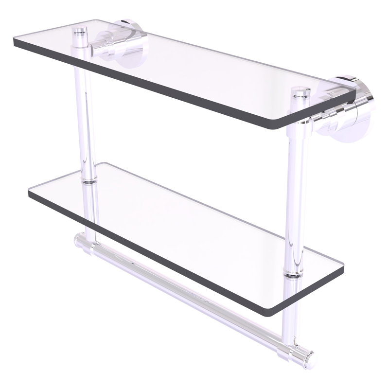 Tablette murale Arviso, Chrome poli