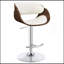 Tabouret de bar réglable écru et chrome