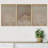 Geometric Line Grunge Geometric Minimalist Brown Abstract Frame Art 3 Piece Set - No Texture Graphic Canvas Print-84975210-84975212