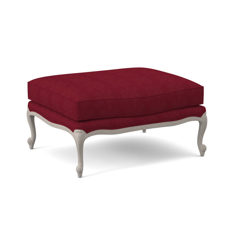 St. Helena Upholstered Ottoman, Margaret Lipstick, Bisque