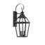 Jackson 3-Light Outdoor Wall Lantern in Matte Black with Gold Highlights