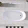 Acrylic Freestanding  Soaking Bathtubs 67'' x 29.5'' Double Slipper Stand Alone Tub in Matte Grey with Side Drain
