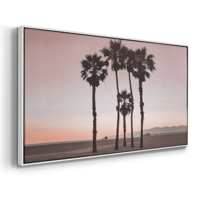 Santa Monica Pinks- Framed Gallery Wrapped Canvas -Ready to Hang