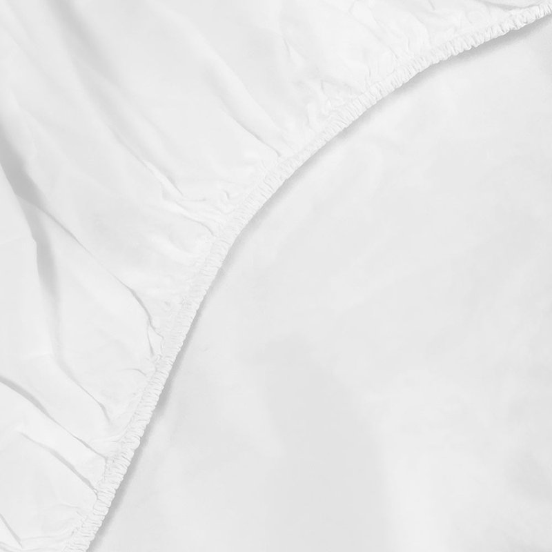 Twin White Cotton Percale Sheet Set