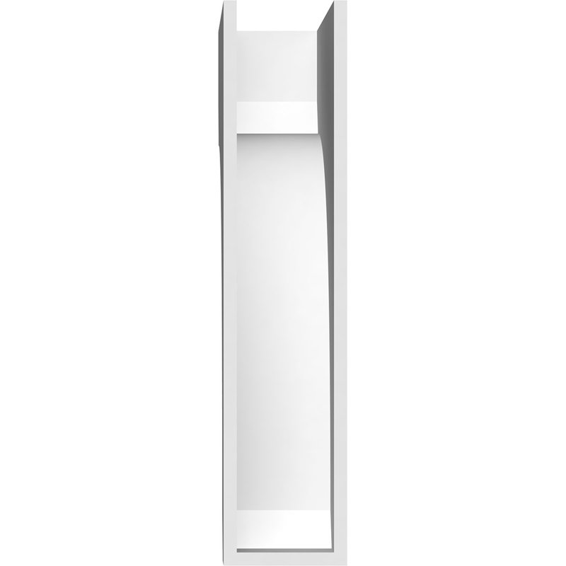 Corbeau standard en PVC de qualité architecturale standard, H 16 po x l 3 po x P 8 po