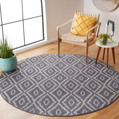 Tapis gris anthracite / gris clair en polypropylène tissé à la machine Jamie-Lei