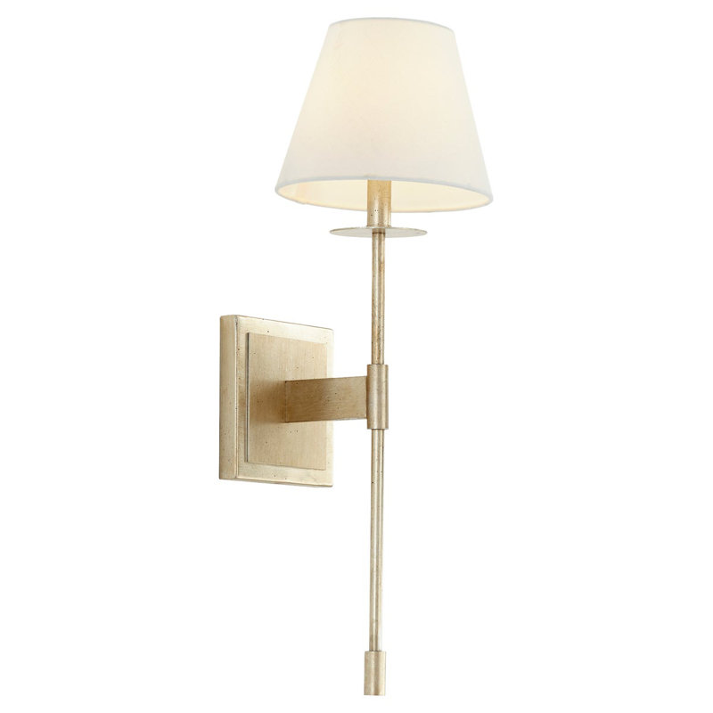 Kubel Wall Sconce, Aged Silver Leaf