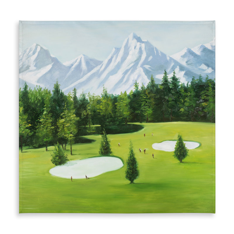 Golf Course with Mountain View Tablecloth | Home Decor Hobbies