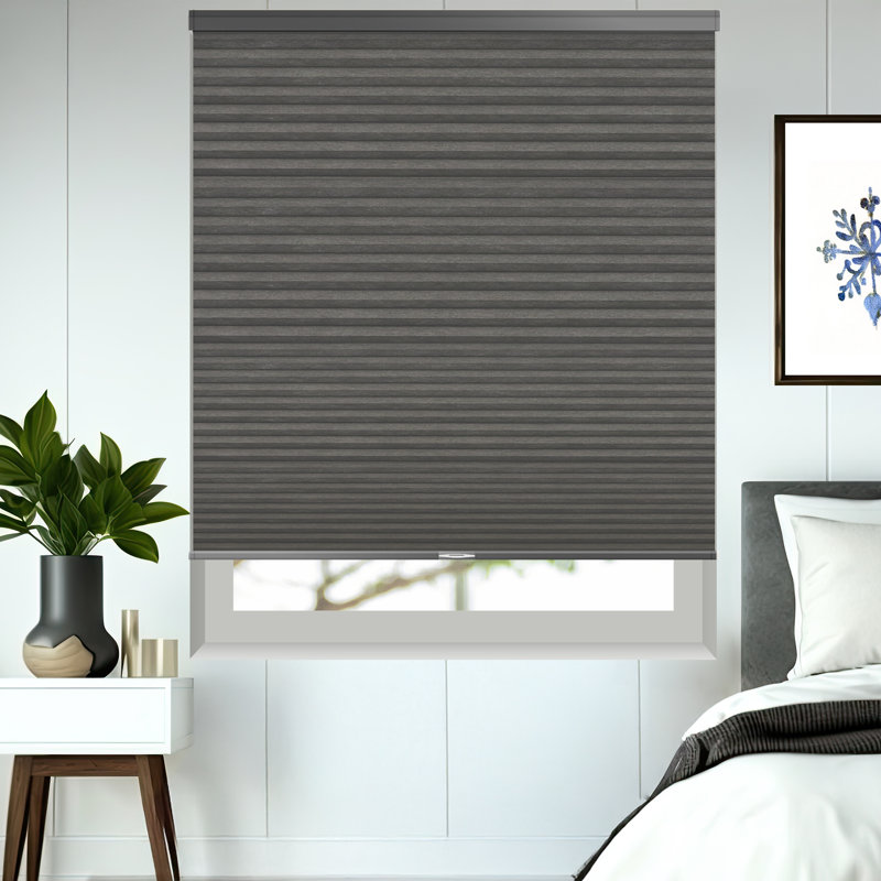 Store alvéolaire sans chaîne, L 60 po x L 72 po, Gris anthracite