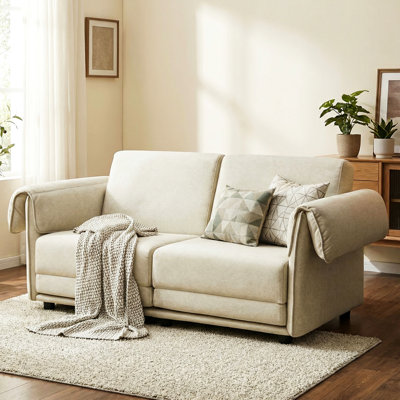 Reversible Sleeper Sofa Bed With High-density Foam And Metal Frame