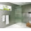 Aurora 36 in. x 78 in. Fully Frameless Fluted Radius Single Fixed Shower Panel