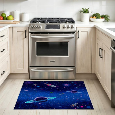 Tapis d'intérieur clair Rocket Cosmic Space Rocket