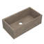 33" Farmhouse Concierge Apron Front Concrete Workstation Kitchen Sink in Ash with Cutting Board-1141336200