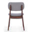 Ensemble de 2 chaises de salle à manger rembourrées Mid-Century avec structure en bois d'hévéa-1534828400-1534828401
