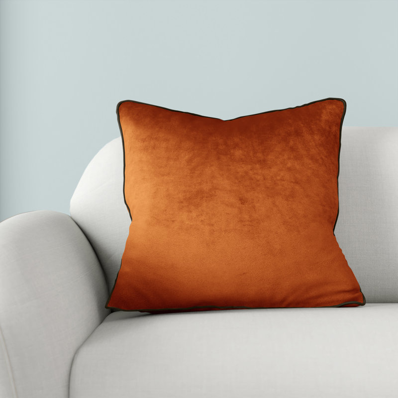 Meridian Square Cushion, Pumpkin/Mocha