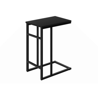 Accent Table, C-Shaped, End, Side, Snack, Living Room, Bedroom Laminate Metal, Contemporary, Modern