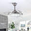 Ventilateur de plafond en cristal avec pales rétractables 42 po Chandelier