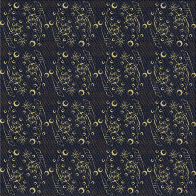 Tapis bleu/jaune à motifs
