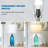 26" Coastal Art Glass Table Lamps with Night Light, USB & Type-C Charging Ports, Touch Control, LED Bulbs Included-124582015