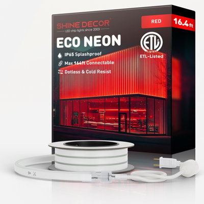 Éclairage néon en corde 120V Shine Decor rouge