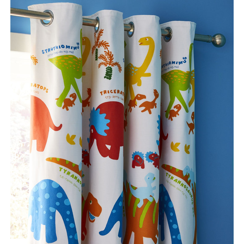Dino Saw Eyelet Blackout Curtains