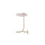 14" Rose Quartz Accent Table with Soft Gold Base