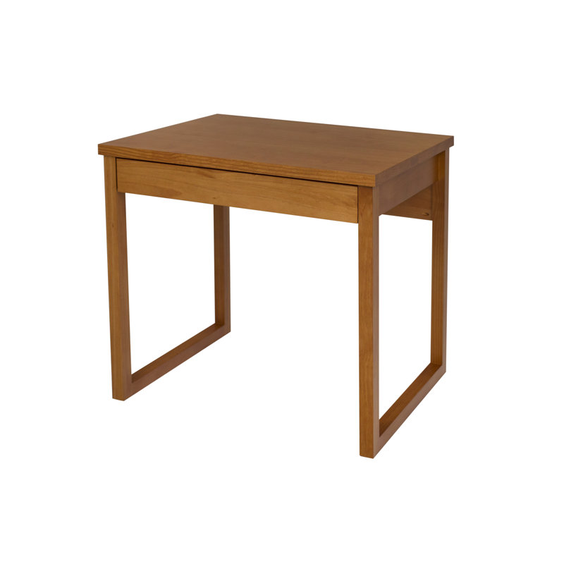 Jess Solid Wood Writing Desk, 75cm H x 80cm W x 54cm D, Oak