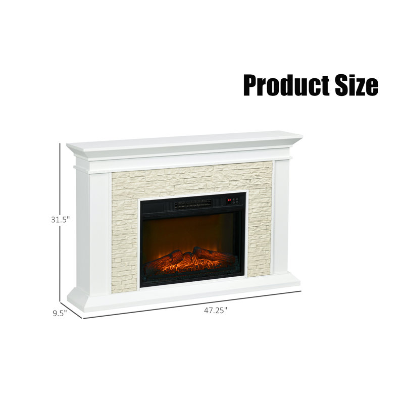 Foyer électrique 31,5 "avec manteau de cheminée