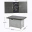 Table de foyer extensible rectangulaire en alliage d'aluminium, 50 000 BTU